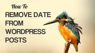 Remove Date from WordPress Posts