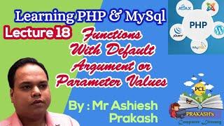 PHP Functions | Function with Default Argument Or Parameter Values