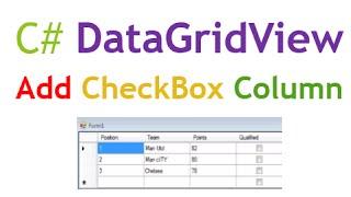 C# DataGridView : Add CheckBoxes In Columns