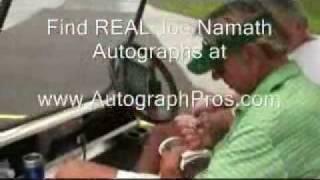 Broadway JOE NAMATH Signs Autographs for AutographPros.com