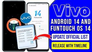 Vivo Android 14 Official List  | Vivo Android 14 Update List | Vivo Funtouch Os 14 Official List ️