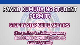 PAANO KUMUHA NG STUDENT PERMIT? | LTO STUDENT PERMIT 2022 | STEP BY STEP GUIDE AND TIPS