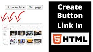 How To Make A Button Into A Link  In Html  | Html Button With Link