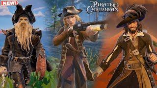 Fortnite PIRATES OF THE CARIBBEAN Skins GAMEPLAY! (Davy Jones, Elizabeth Swann & Captain Barbossa)