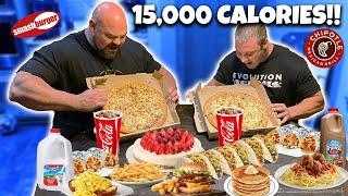 EATING MY OLD STRONGMAN DIET FOR A DAY | 15,000 CALORIES!