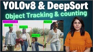 Object Tracking and counting  using YOLOv8 and DeepSORT | Counting Persons