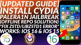 [FIX] Install Cydia iOS 15/16 on Palera1n Jailbreak | Offline Repo Fix | Fix All Errors | Full Guide
