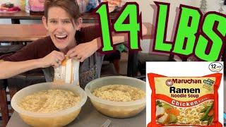 14 LB RAMEN BOWL WITH GIRLS VS FOOD EPISODE 7 | ALL YOU CAN EAT RAMEN | 10 PACKS | Homemade pho 135