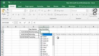 How to Extract Day Name Day Number from date in Excel: Excel formula: Get day name from date