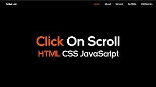 How to Make an Active Nav Link On Scroll  using HTML, CSS & JavaScript