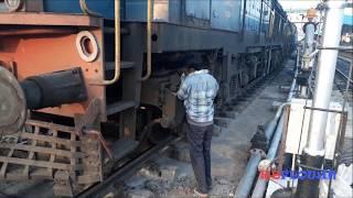 Pouring Sand in a Diesel engine, ALCO Locomotive WDG3A  , INDIAN RAILWAYS