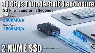 Acasis Thunderbolt 3 SSD Enclosure Review: 40Gbps Speed & RAID Power!  | Unboxing & Test