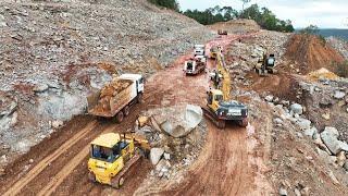 90% Project Achieve Massive High Mountain Road Construction Technology Stone Explosion Excavator