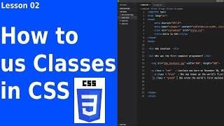 How to use Class in CSS | Lesson 02 | CSS