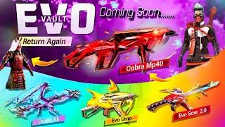 Next Evo Vault Event, Cobra Mp40 Return | Free Fire New Event| Ff New Event |New Event Free Fire