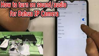 How to turn on sound/audio for Dahua IP Camera