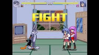 MUGEN - Bugs Bunny & Daffy Duck VS Konata Izumi & Kagami Hiiragi