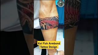 KOI FISH ARMBOND TATTOO DESIGN #tattoo #tattoolover