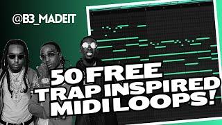 (FREE 50+) TRAP MELODY MIDI LOOP KIT 2025