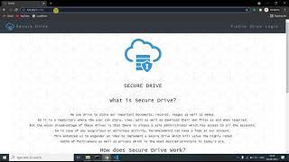 Secure drive : Web Application for user Authentication and Encrypted storage of files.