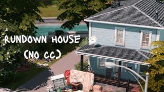 rundown inner city home (no cc) | sims 4 speed build