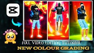 FREE FREE VIDEO EDITING TUTORIAL ll NEW FREE FIRE COLOUR GRADING IN CAPCUT 