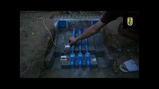 Mini hydro with turbine three instances the power. Mini hydroelectric project. Free energy