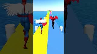 GTA V Punch Run Spiderman vs Venom | Angel - Demon #spiderman #shorts #gta