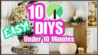 10 EASY DOLLAR TREE DIY HOME & ROOM DECOR CRAFT IDEAS TO MAKE IN UNDER 10 MINUTES!