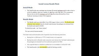 Cisco Catalyst - Install vs Bundle mode