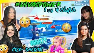 CRX-SHERNI 1 VS 4 CLUTCH OF FREEFIRE TOURNAMENT || GIRLS POWER ON FIRE || CRX DIVINE