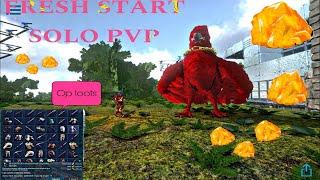 ARK MOBILE l FRESH START SOLO PVP l TAME AND BULID