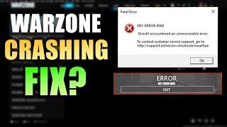 Warzone CRASHING in LOADING SCREEN after UPDATE FIX!