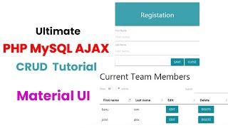 Ultimate PHP MySQL AJAX CRUD Tutorial - Create, Read, Update, Delete