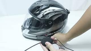 How to install E1+ motorcycle headset onto the helmet?