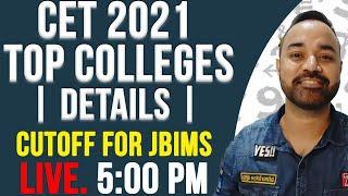 CET 2021 | Top Colleges | Details | Cutoff For JBIMS