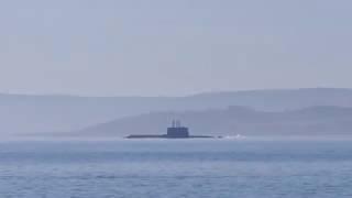 Submarine dives in the Clyde, UK