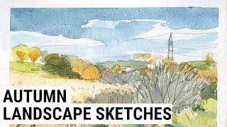 Landscape Painting Sketchbook Tour | Autumn 2020