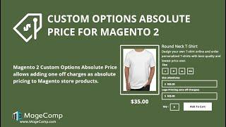 Magento 2 Custom Options Absolute Price