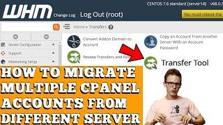 HOW TO MIGRATE MULTIPLE CPANEL ACCOUNTS TO DIFFERENT SERVER VIA WHM ROOT? [STEP BY STEP]️