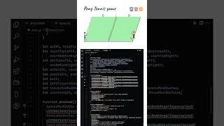 Create Pong Tennis Game using JavaScript #javascript #shortvideo #shorts #shortsfeed #coding #css3