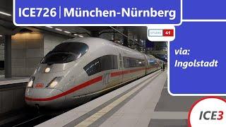 Führerstandsmitfahrt/Cabride München-Nürnberg *ICE726* (ICE3 II BR403)