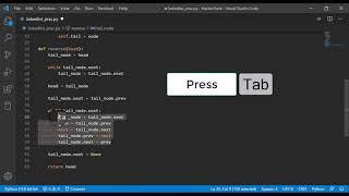 How to indent multiple lines in Visual Studio Code | VS Code | Python | programming | 2021