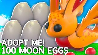 Hatching 100 Moon Eggs In Adopt Me!