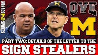 OVE: PART TWO of the Michigan Football Cheating Scandal Letter from the Big Ten