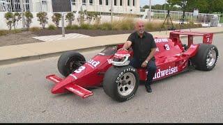 Bobby Rahal drives 1986 Indy 500 winner at IMS Museum