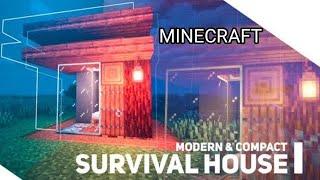 MINECRAFT: How to build a "SURVIVAL MODERN HOUSE" house #minecraft1.20#trendingvideo