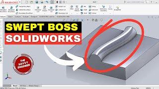 SolidWorks | How to Make a Swept Boss in 2 Minutes (2025)