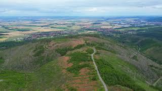 Kantorberg bei Ilsenburg im Harz, Drohnensicht aus 120m Höhe