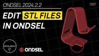  Modify STL FILES In Ondsel - How To Edit STL Files - FreeCAD Edit STL